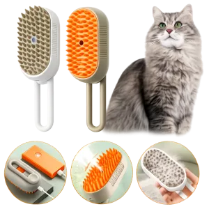 Cepillo para Mascotas a Vapor Recargable Removedor de Pelo