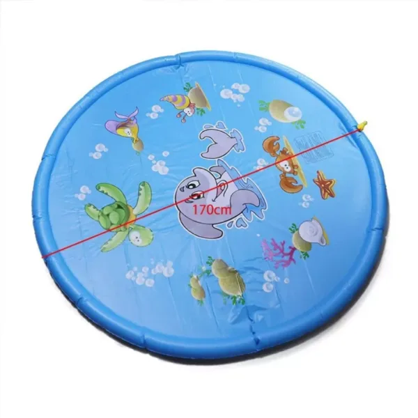 Piscina alfombra lanza agua 170 cm para niños y bebés - Imagen 3
