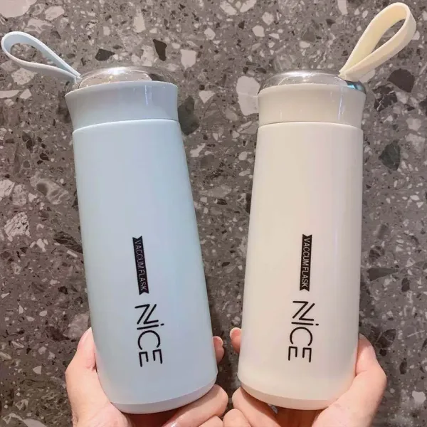Taza de vidrio portátil, termo de 400ml - Imagen 2