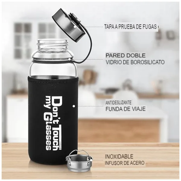 Termo Tapa de Acero + Vidrio + 1000ML - Imagen 3