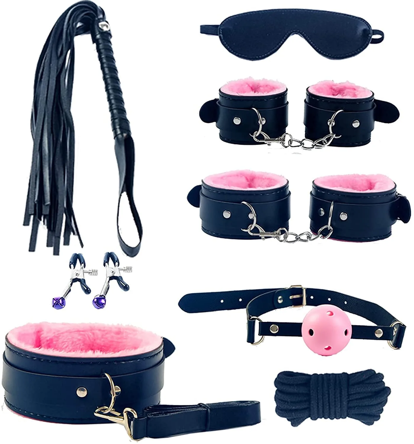 Set BDSM Bondage Erótico 8 Pcs Kit Completo Premium - Imagen 3