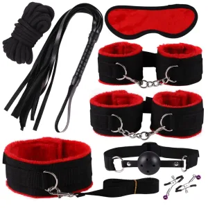 Set BDSM Bondage Erótico 8 Pcs Kit Completo Premium