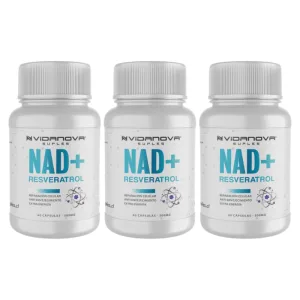 Pack NAD Resveratrol 1000mg Vidanova 3 frascos 60 cápsulas