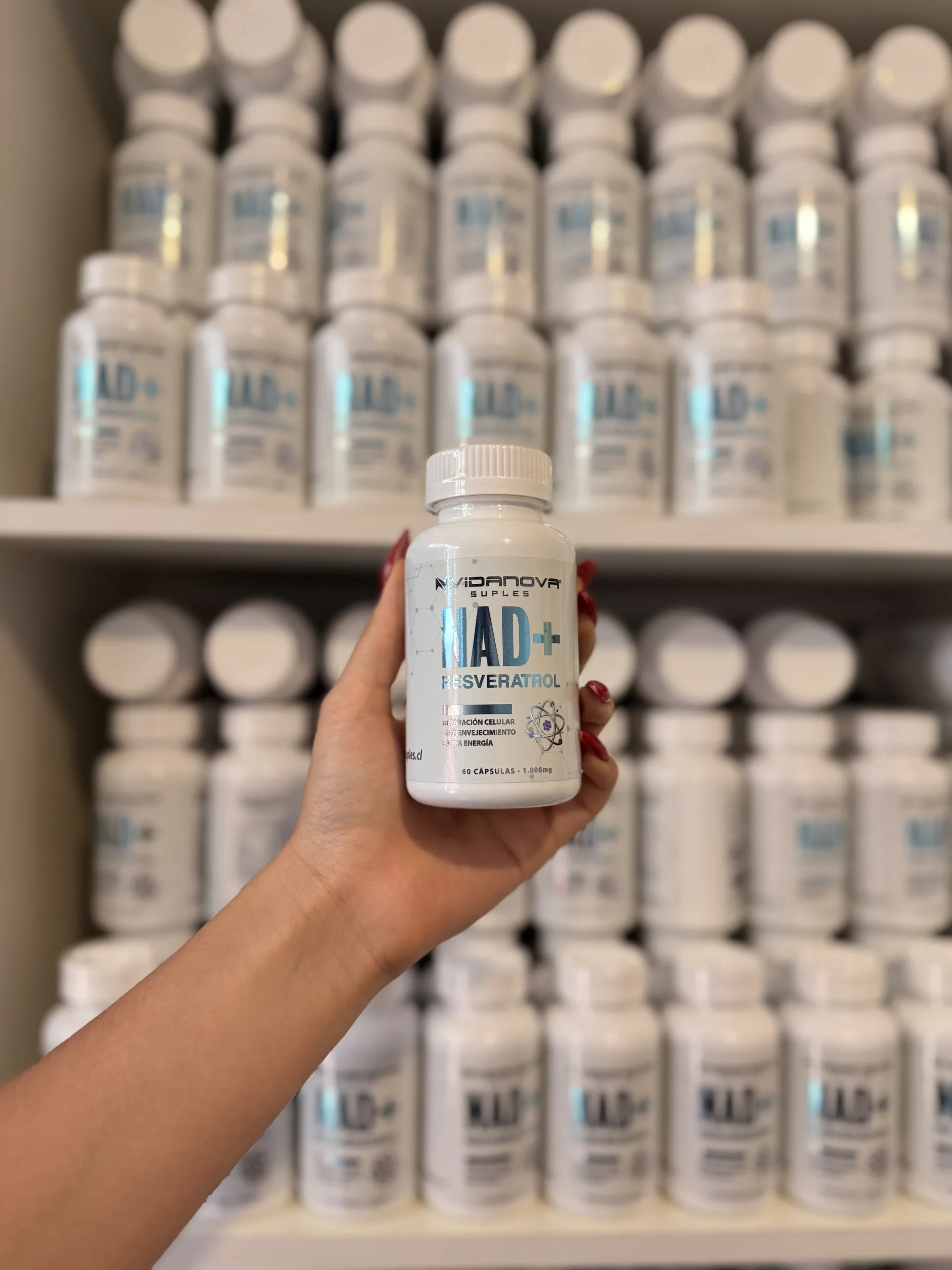 Pack NAD Resveratrol 1000mg Vidanova 3 frascos 60 cápsulas - Imagen 3