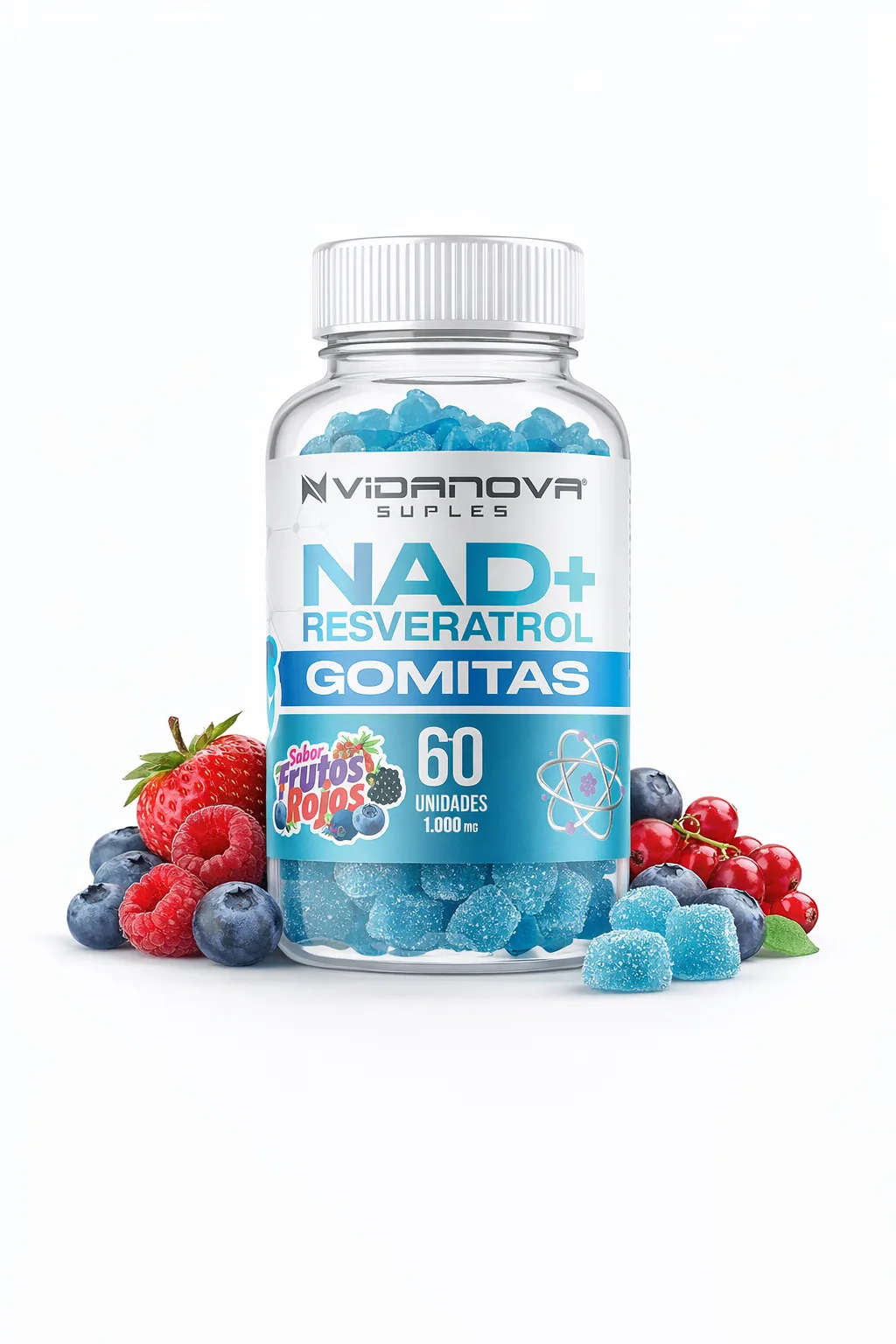 Gomitas NAD Resveratrol 1000mg 60 unidades | Vidanova - Imagen 2