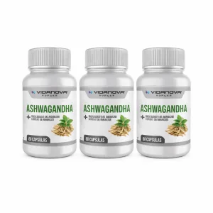 Pack X3 Ashwagandha Magnesio 1000mg suplemento natural antiestrés