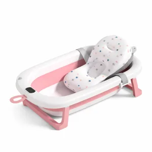 Tina Bañera Plegable Bebé con Termómetro Antideslizante