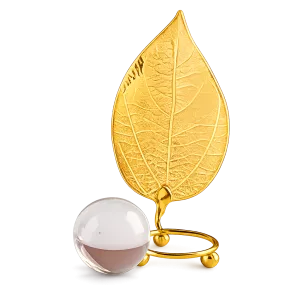 Decoración Hogar Moderna Bola Cristal Hoja de Oro