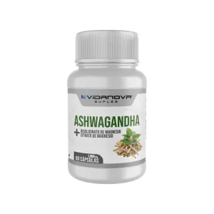 Ashwagandha Magnesio 1000mg 60 Caps suplemento natural VIDANOVA