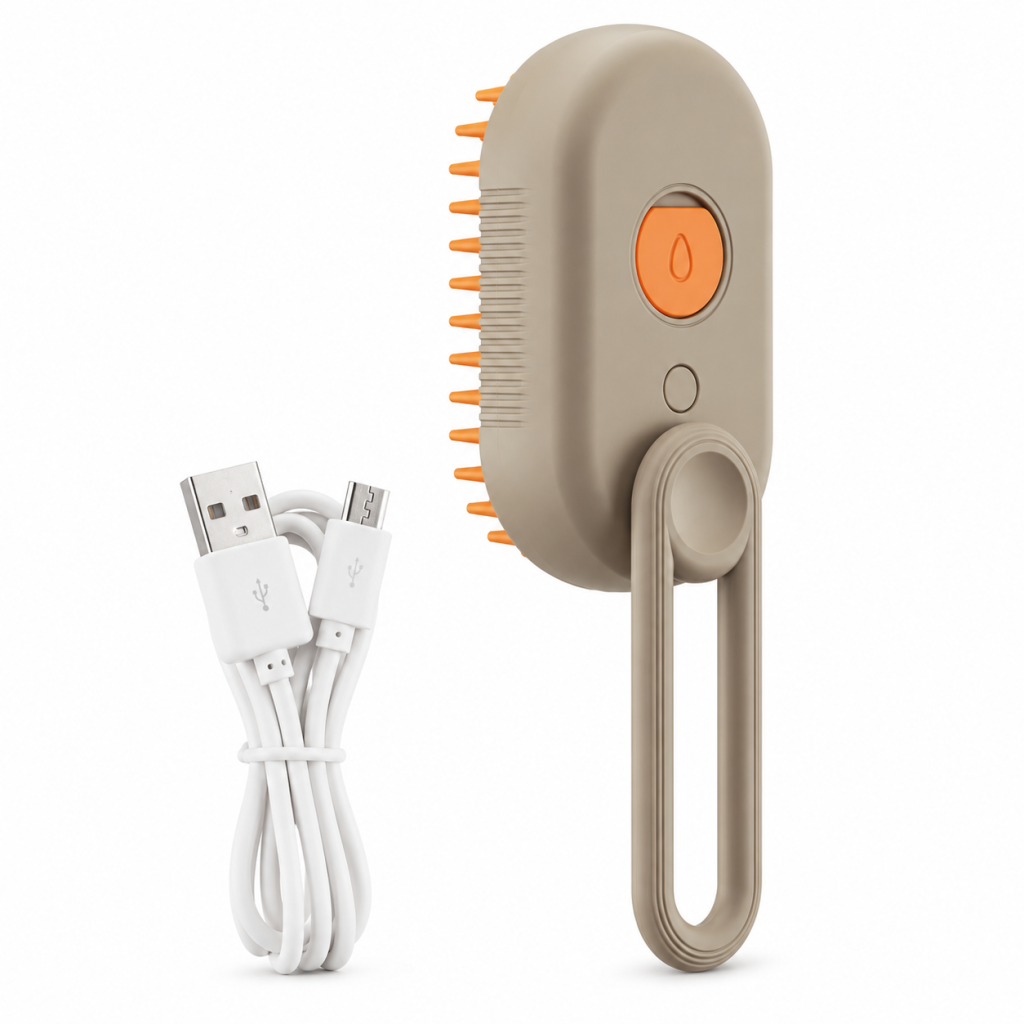 Cepillo para mascotas al vapor 3 en 1 recargable con cable USB